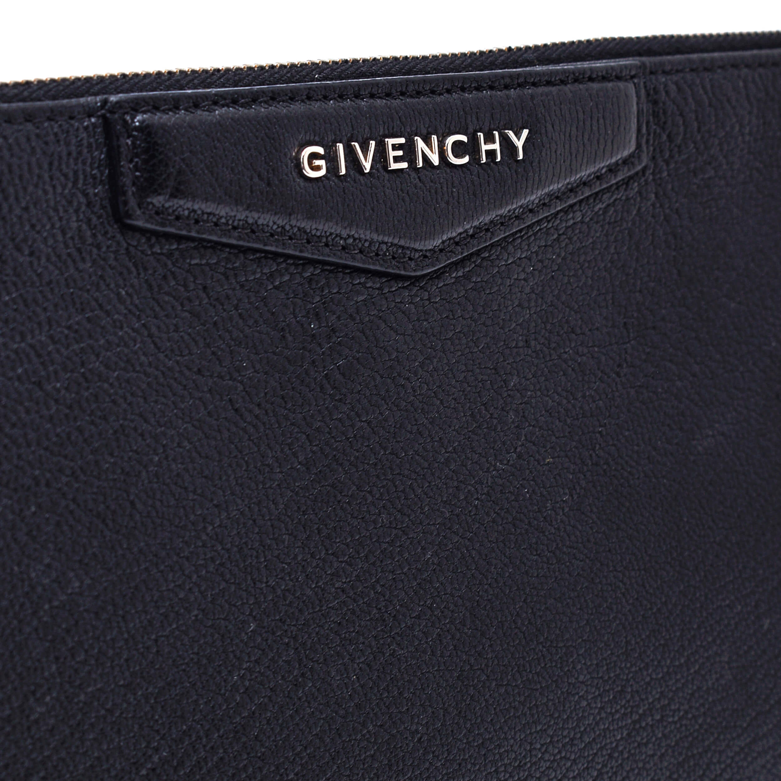 Givenchy - Black Leather Goatskin Large Antigona Zip Clutch